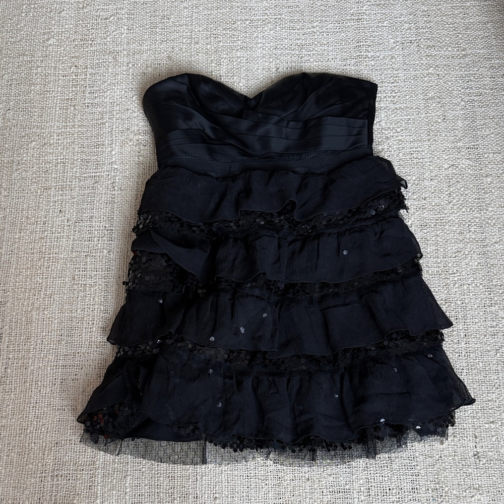 BCBGMaxAzria Black Strapless Dress